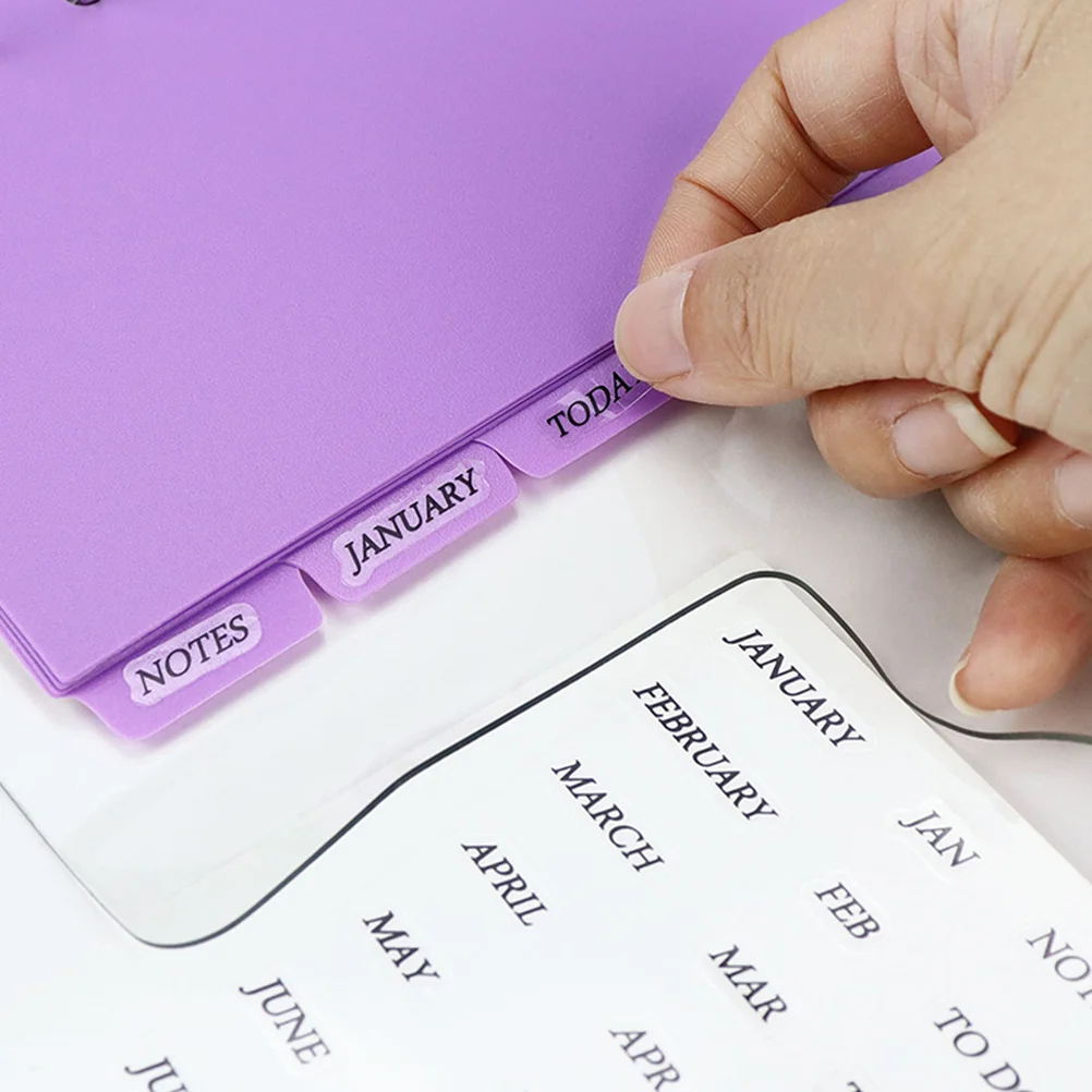 

A6 Binder Dividers 6-Hole Insert Index Page Separators For Notebook Journal Report Diary Tabs Plastic Sheet