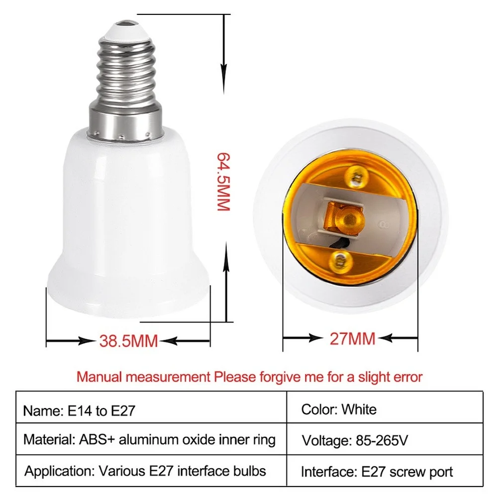 Переходник E14 в E27, переходник с розеткой для преобразования, огнестойкий держатель для лампы, высококачественный материал, огнестойкий переходник для розетки
