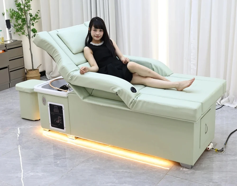 

Многофункциональный салон красоты 2 в 1, подъемник спины, мытье волос и ванна для ног, массажное кресло, спа-салон, японская кровать