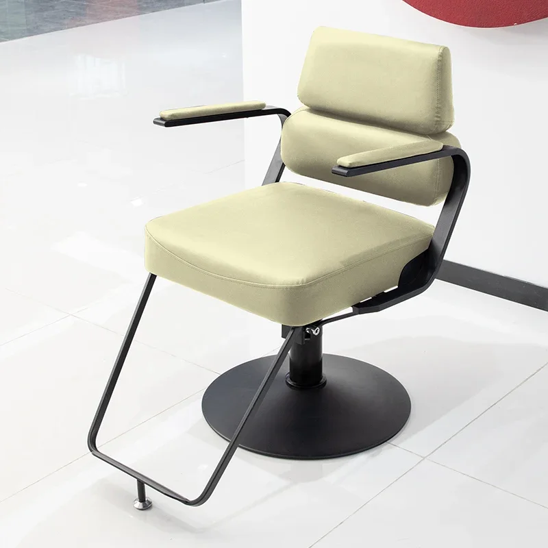 Hair Salon Simple Vintage Barber Chair Professional Lift Swivel Shave Barber Chair Perm Silla De Barbería Salon Furniture GM212