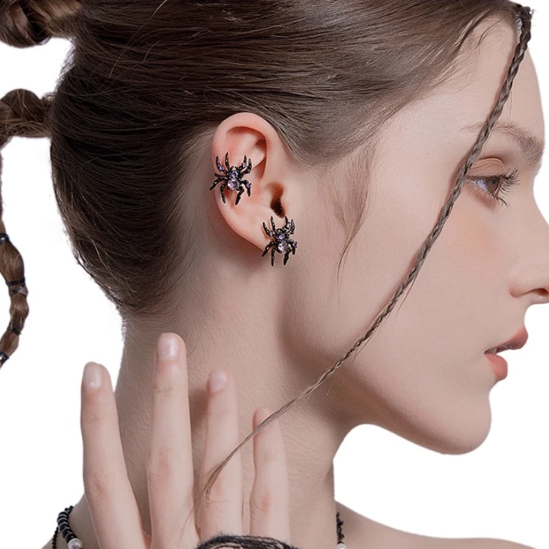 

Street Spider Earrings for Women Spider Web Theme Personality Niche Ins Versatile Luxury Earrings 925 Sterling Silver Jewelry