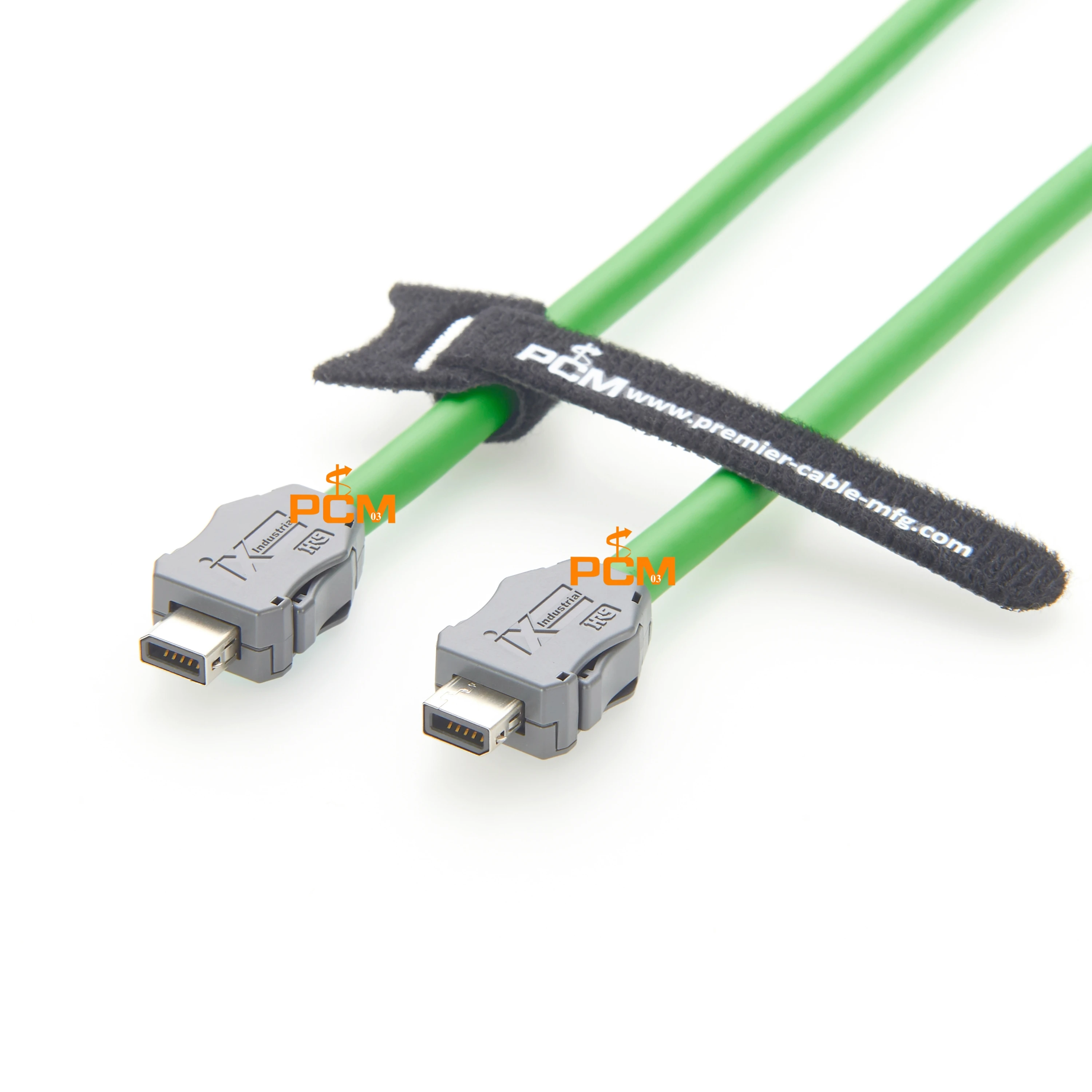 IX Industrial B-key to B-key Ethernet Cat6a Serial Cable Compatible with Hirose Harting for Industrial Switch Machine Vision PoE