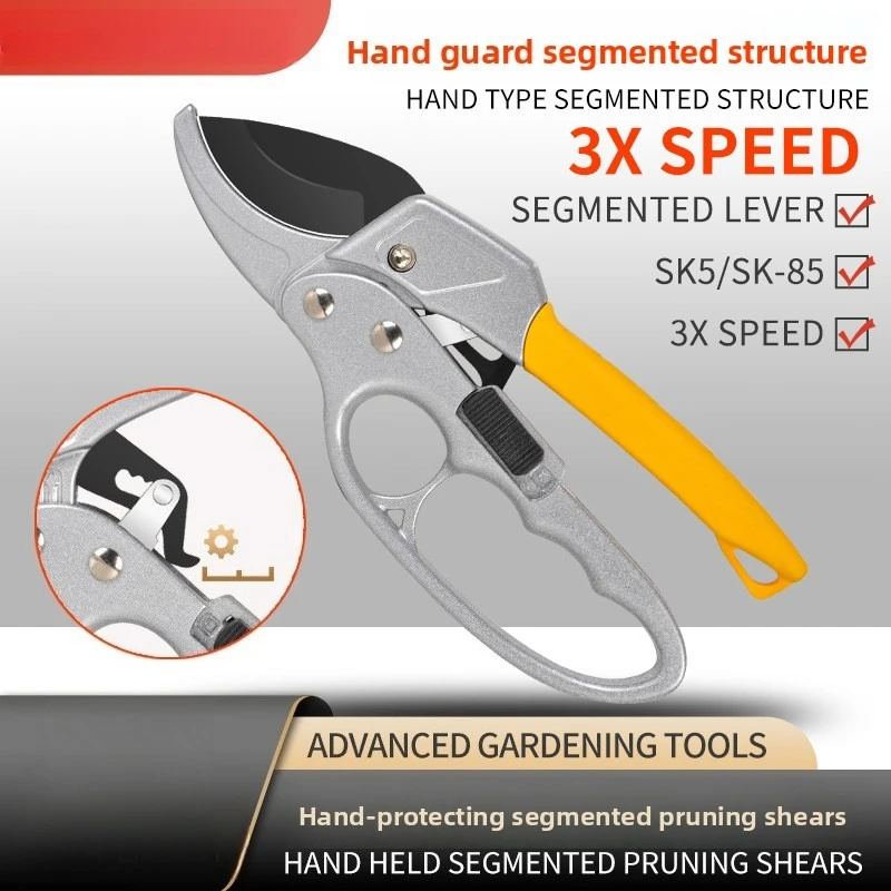 Labor Saving Ratchet Pruning Shears Garden Branch Cutter Tree Trimming Scissors Gardening Hand Tool
