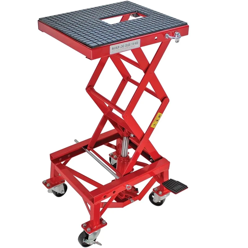 High Quality Hydraulic Motorcycle Lift Stand with Wheels for Efficient Motorcycle Repair