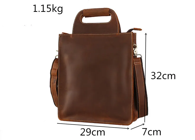 New Men\'s Handbag Genuine Leather Men Shoulder Crossbody Bag 13\