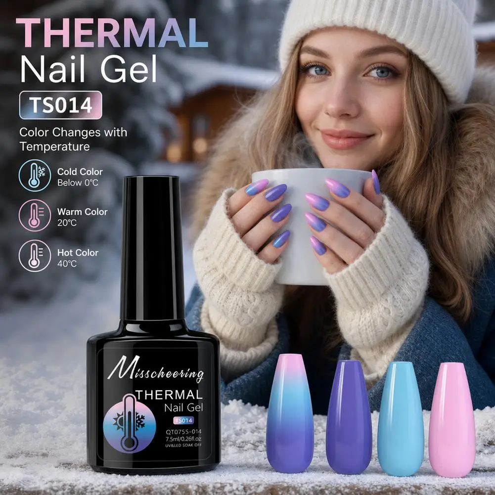 7.5ml Color-Changing Aurora Thermal Gel Nail Polish Temperature-Sensitive UV/LED Soak-Off Varnish For Salon & Home