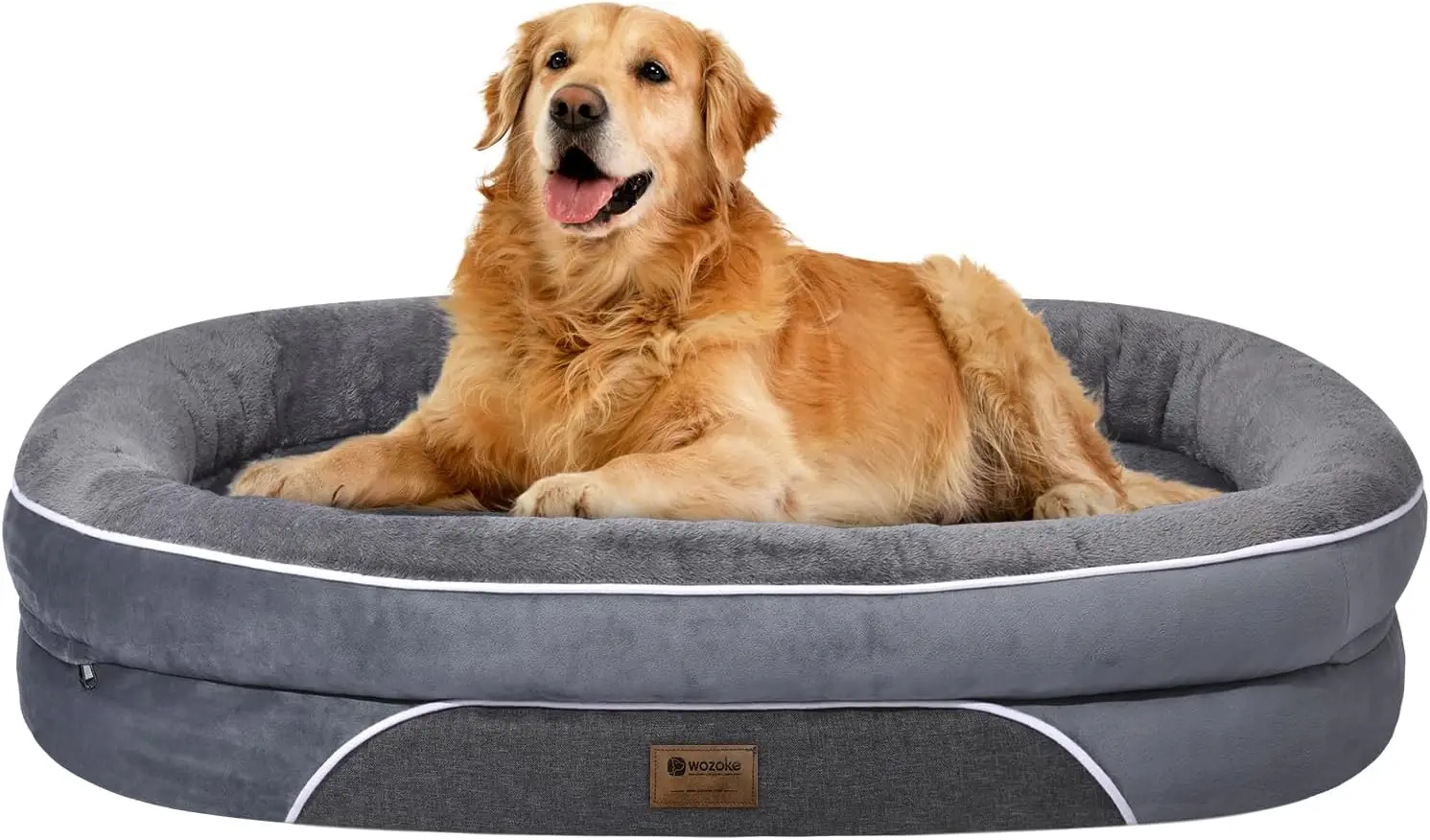 

Waterproof Large Dog Bed: Washable Dog Bed with Bolsters - XL Dogs Bed Removable Cover for Medium Large Sized - Non-Slip Pet