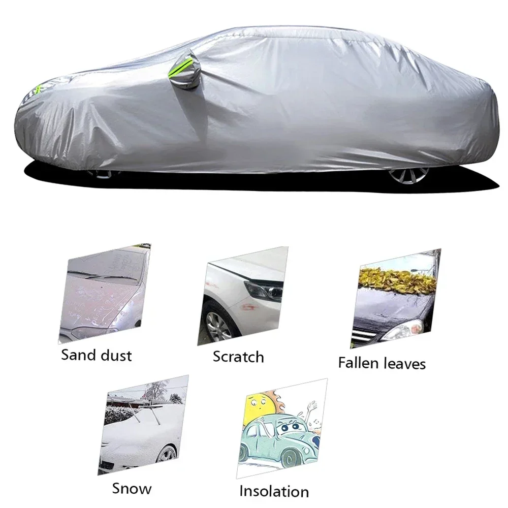 

Car Cover Sedan Full Covers with Reflective Strip Sunscreen Protection Dustproof&Waterproof UV Scratch-Resistant Universal S-XXL
