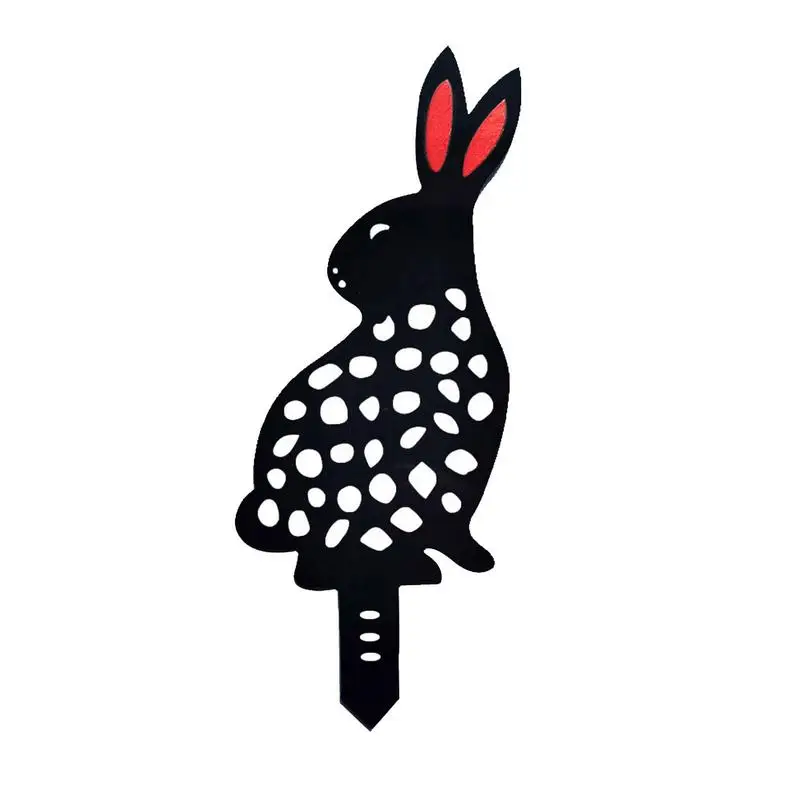 2D อะคริลิคกระต่าย Stake รูปแบบ Silhouette สัตว์ที่สมจริง Yard Art Bunny รูปปั้นตกแต่งกลางแจ้งสำหรับสนามหญ้าลานสวน