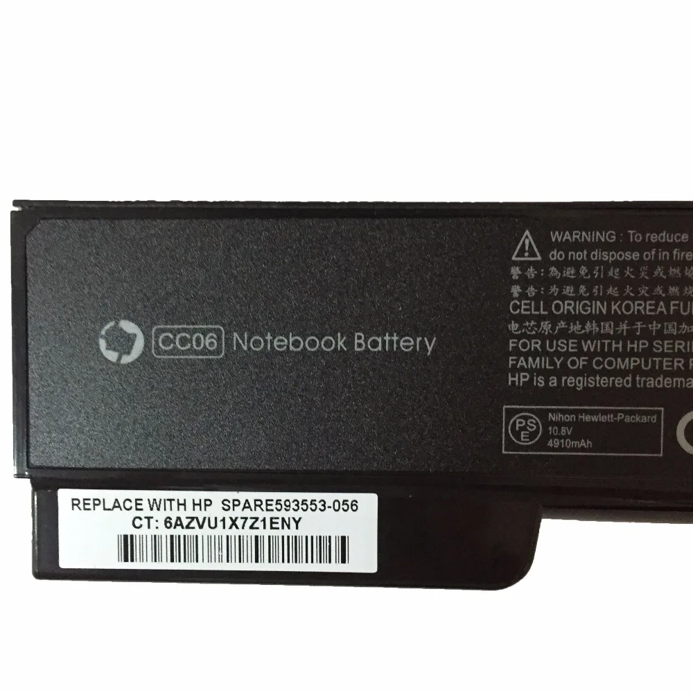 Imagem -03 - Nova Bateria Original do Portátil para hp Elitebook 8460p 8460w 8560p para Probook 6360b 6360t 6460b 6465b 6560b 10.8v 55wh Cc06
