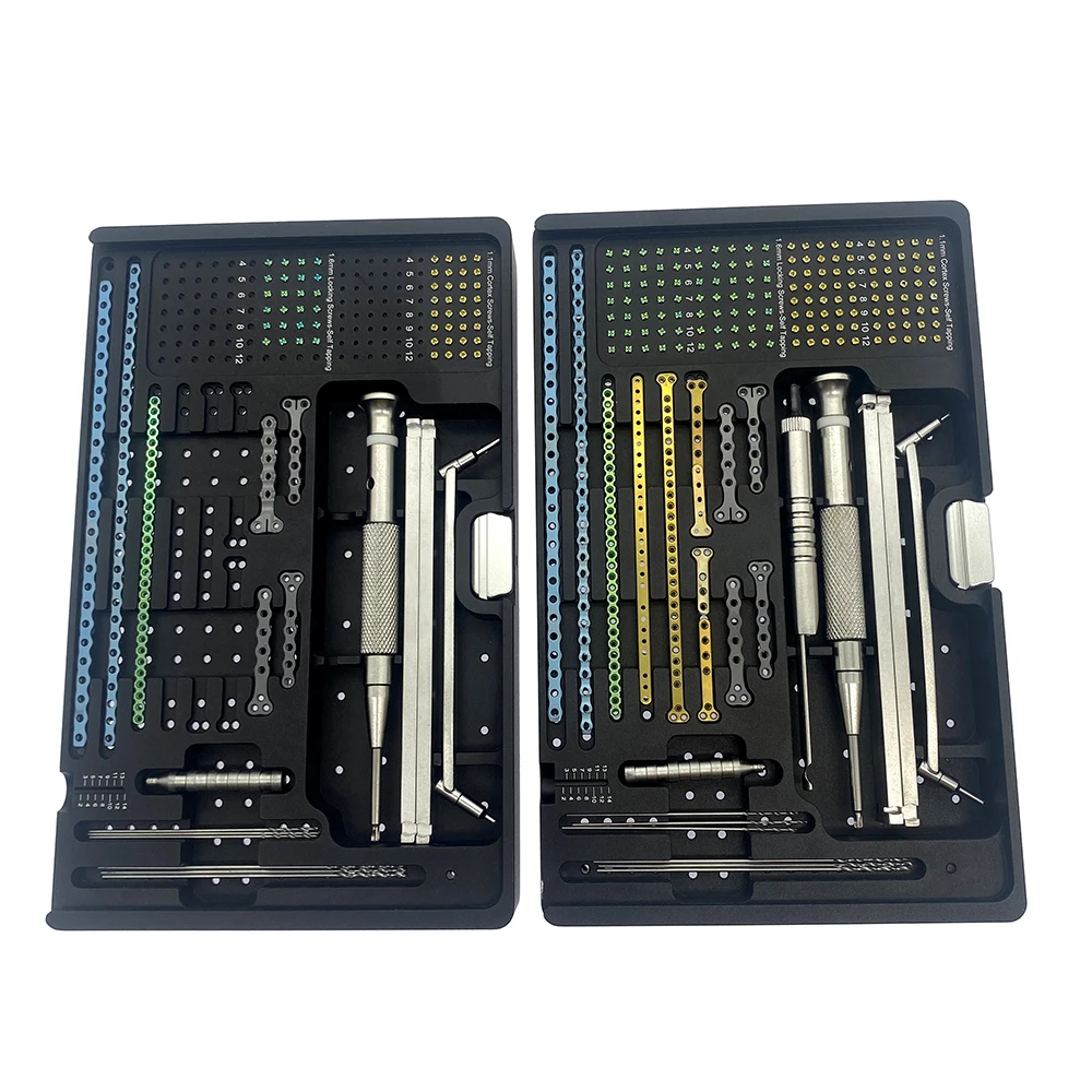 ALPS Mini Titanium Locking Plate System Kit 1.1 1.6mm Small Pet Orthopedic Veterinary Surgical Instruments Set
