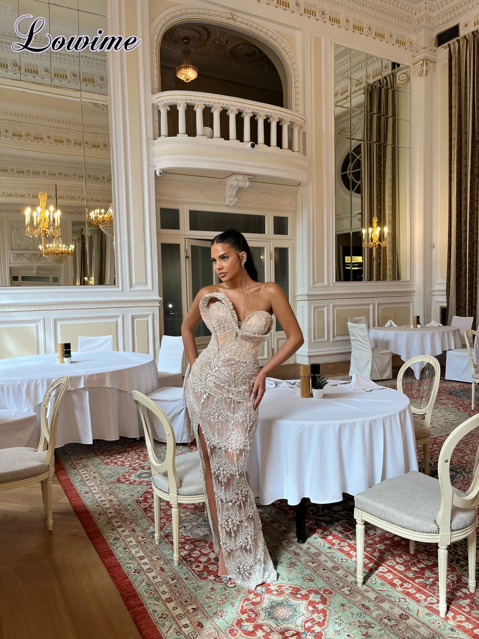Classic Beaded Cocktail Dresses With Side Slit Simple Sweetheart Prom Dress For Women Party Dress Vestidos De Fiesta Customized