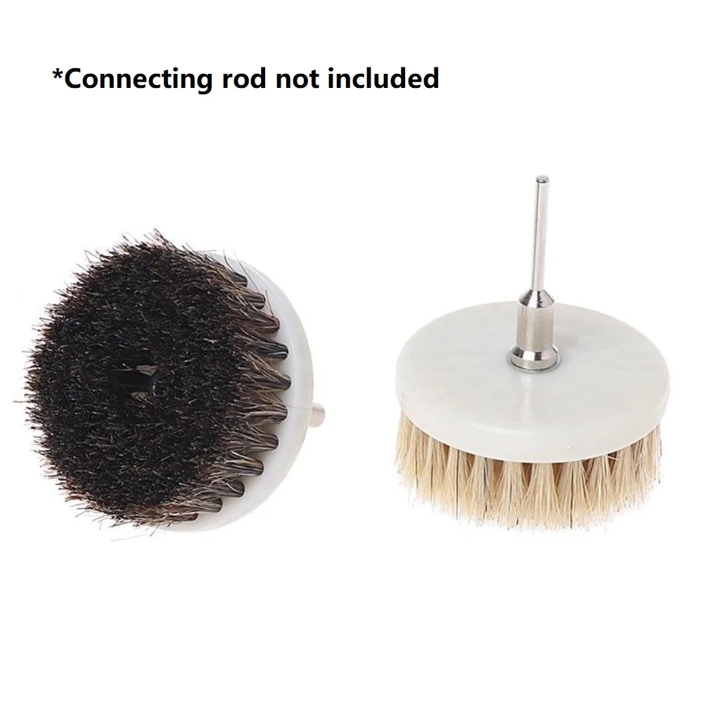 60mm White Soft Drill Powered Brush Head 6mm Shank Drill Brush For Cleaning Tile Grout Carpet Car Carpet Bath Fabric Hand Tools