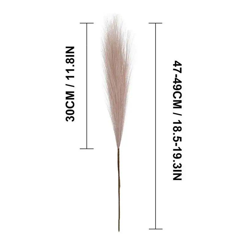 Faux Pampas Grass Fake Flower Boho Decor Tall Reed Grass For Vase Filler Artificial Farmhouse Home Wedding Decoration Accessory