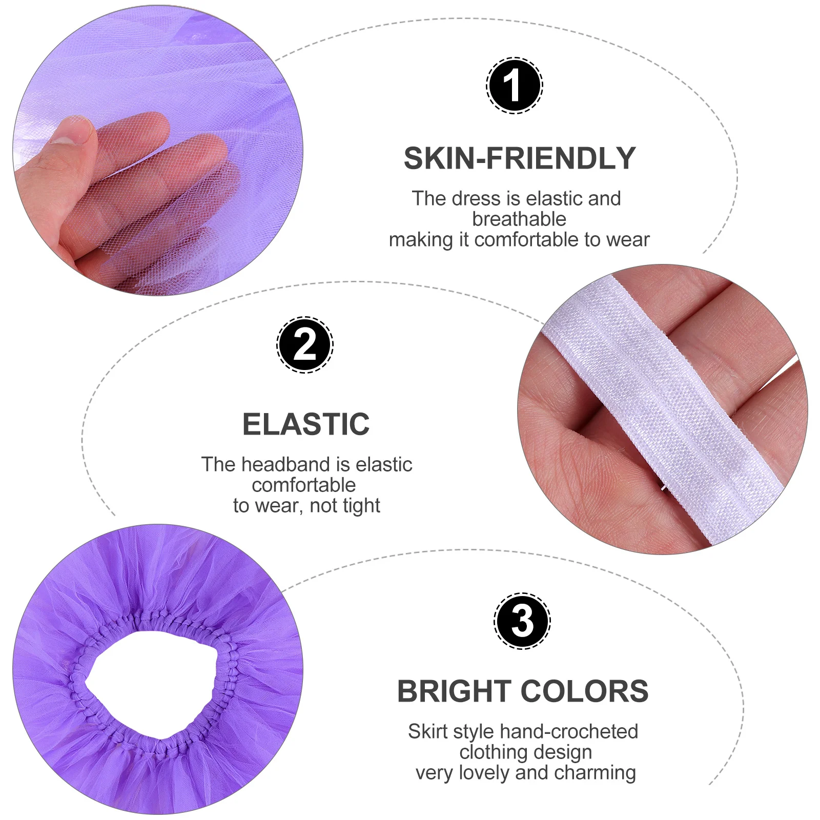 

1Set Infant Tutu Skirt Three-Piece Set Stylish Baby Photo Prop Creative Newborn Girl Skirt Outfit Photography Costume