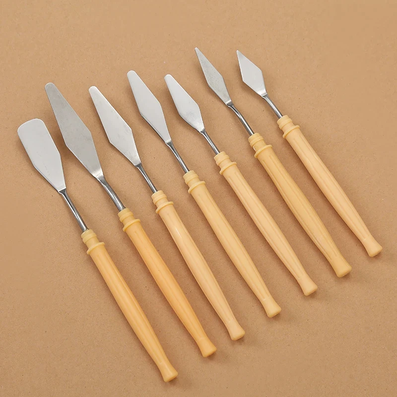 

1/2/4/6set Single Art Scraper Oil Painting Knife Plastic Scraper Gouache Acrylic Scraper Palette Knife Pick Knife Spatula Knife