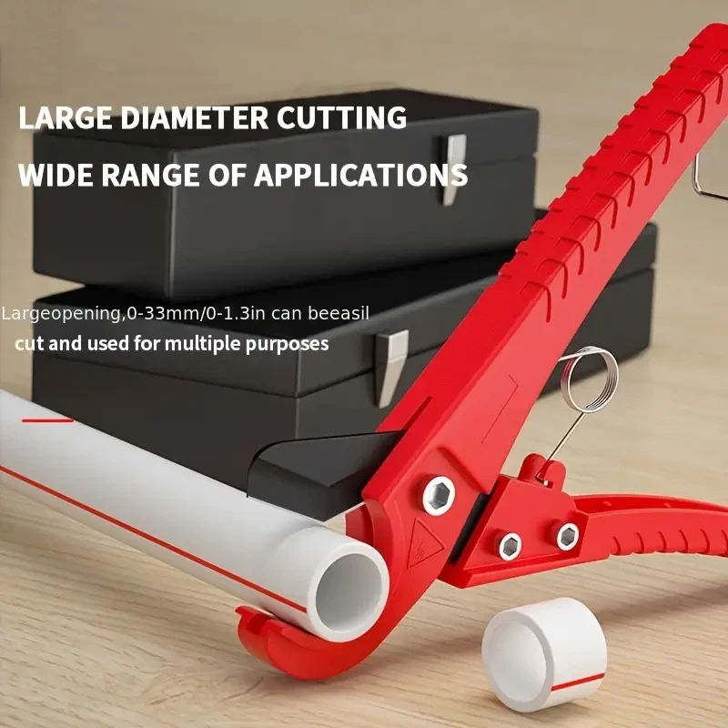 Compact Scissors Design PEX PVC Pipe Cutter One Hand Operation Portable Plastic Tube Wire Cutting Practical Hand Tool