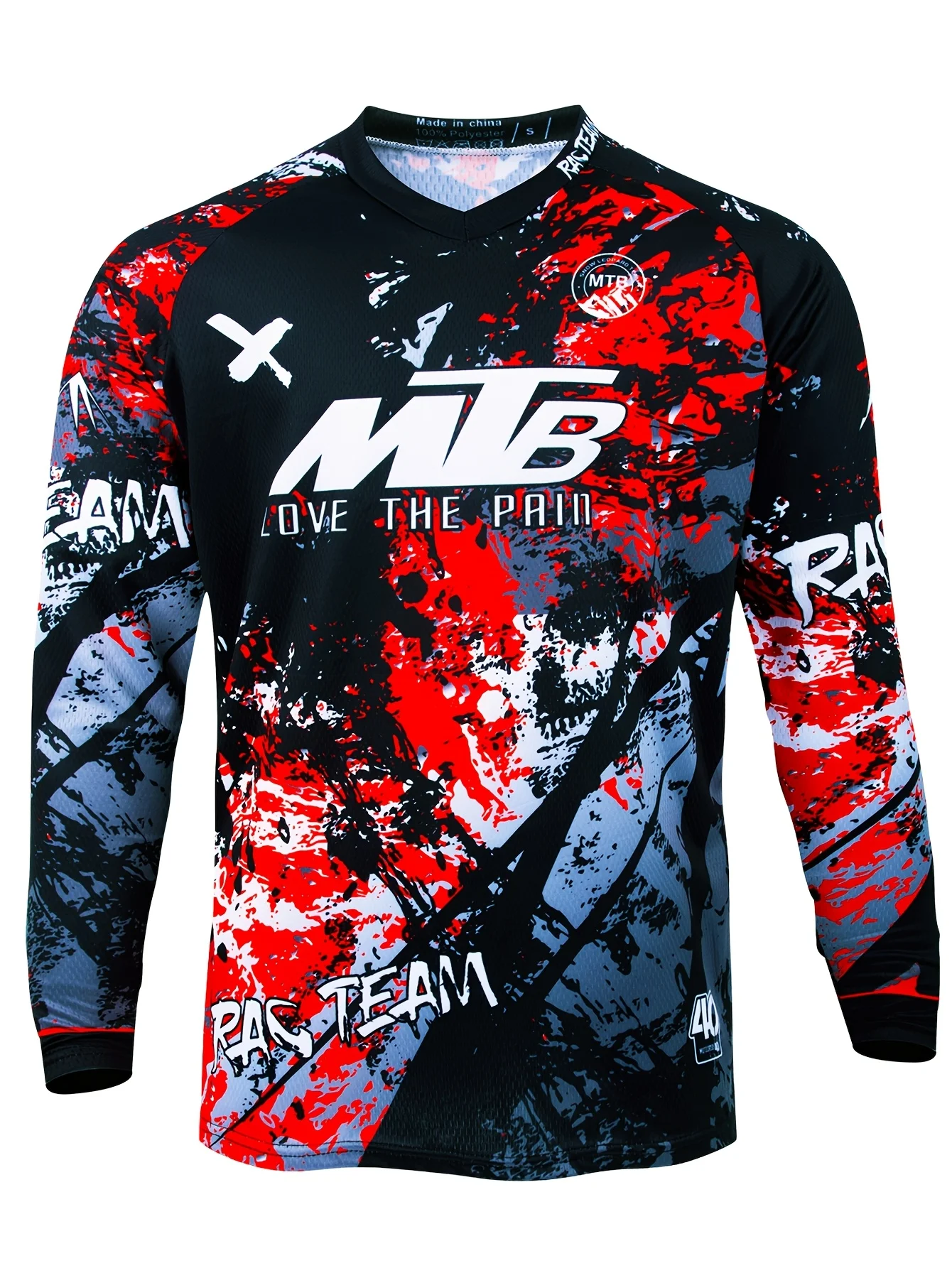 Spring Autumn MTB Long Sleeved T-shirt for Men and Women, Fashionable and Trendy, Multiple Styles, V-neck, Motorcycle T-shirt
