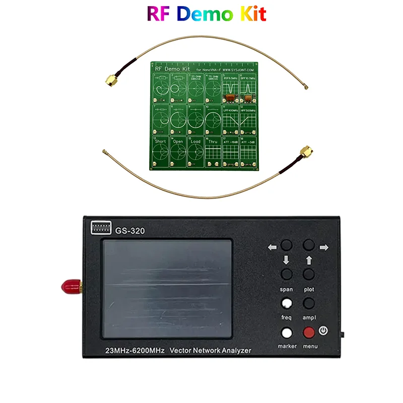 GS320 6G Portable Vector Network Analyzer Demo Kit Vector Network RF Demonstration Board 400MHz-4GHz Logarithmic Periodic Antenn