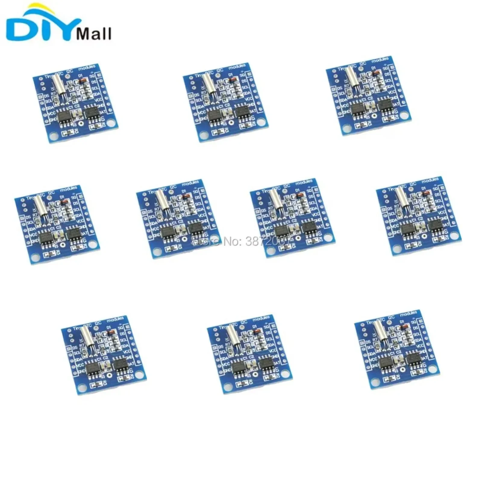 10pcs/lot I2C RTC DS1307 AT24C32 Real Time Clock Module without battery for Arduino AVR ARM PIC SMD