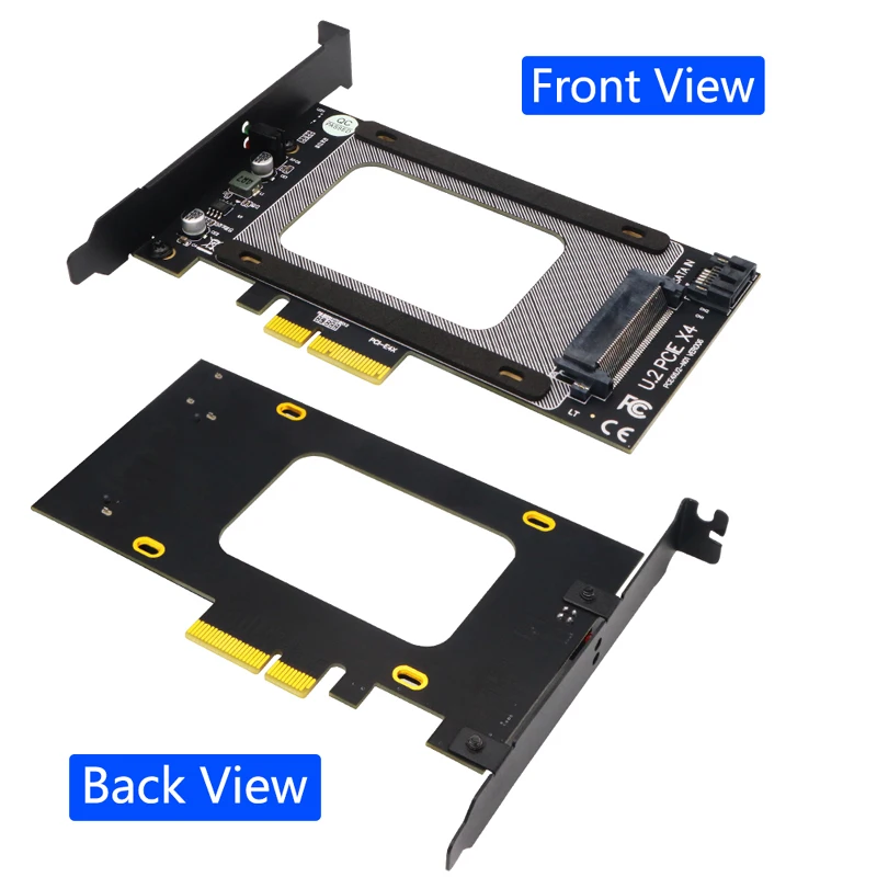 U2 para PCI E Adaptador Riser Cartão PCI Express 3.0 4X U.2 SFF-8639 Adaptador PCIe U.2 SSD para PCI-E Cartão Suporte Intel 2.5 "NVME U2 SSD