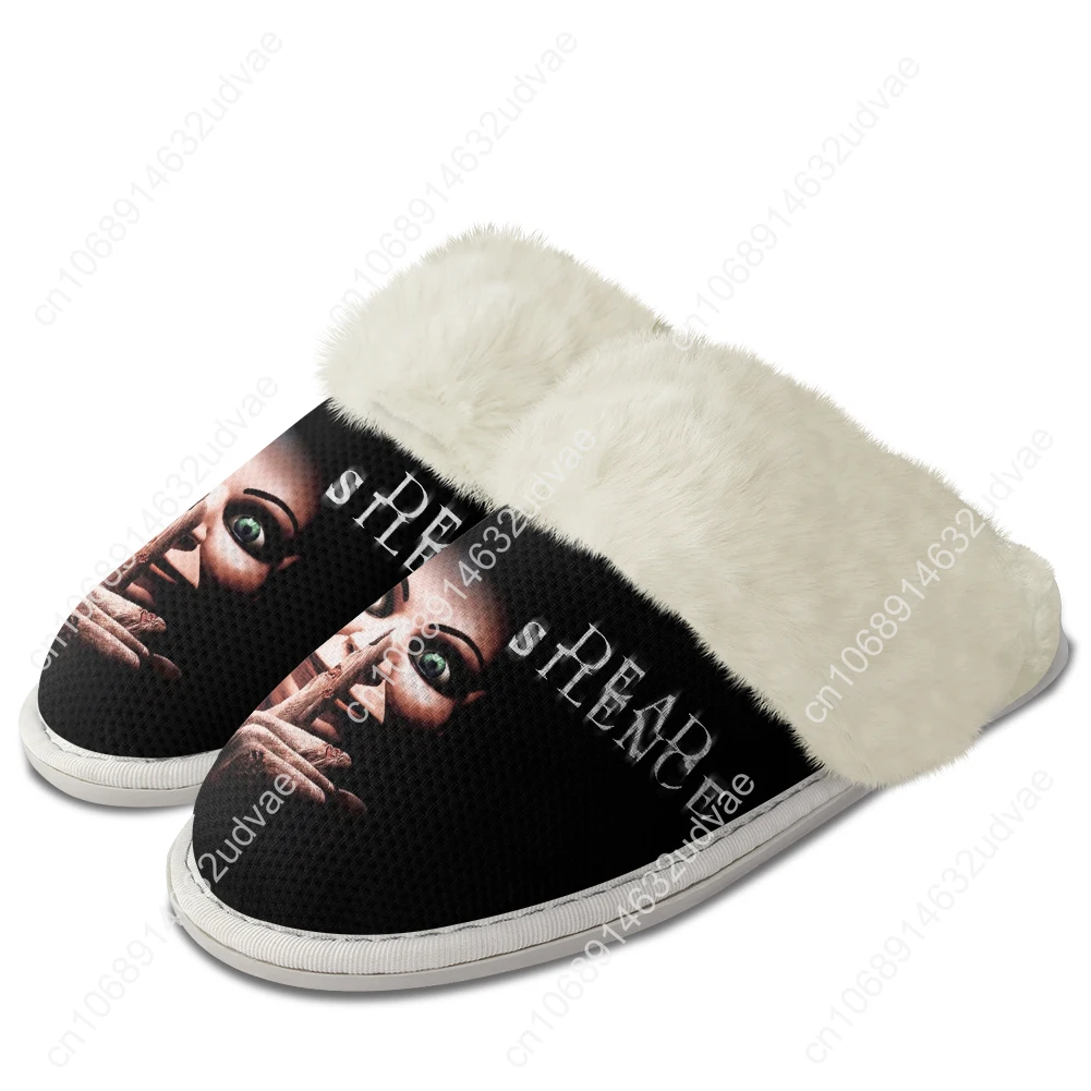 

Dead Silence Plush Slippers Keep Warm Shoes Hot Movies Mens Womens Home Cotton Bedroom Custom Thermal Lightweight Slipper DIY