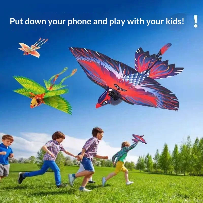 

Радиоуправляемый бионический летательный аппарат Hanvon Go Go Bird с мягкими тканевыми крыльями, однокрылый дизайн, уличная летающая игрушка для детей
