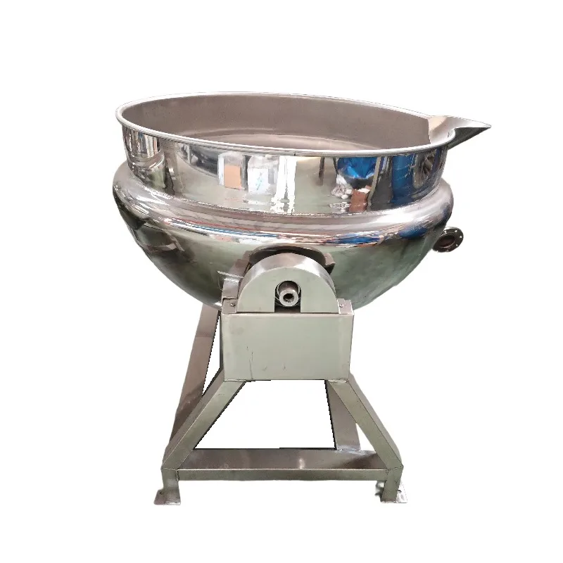 Tiltable Stainless Steel Steam Heating Jacketed Cooking Kettle Stirrer Model Easy Clean for Industrial Use Customized