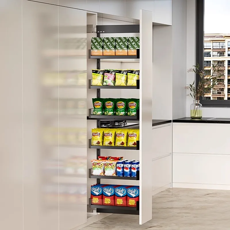 High cabinet side pull basket, refrigerator crevice rack, extremely narrow snack cabinet, drawer, deep kitchen, narrow cabinet s