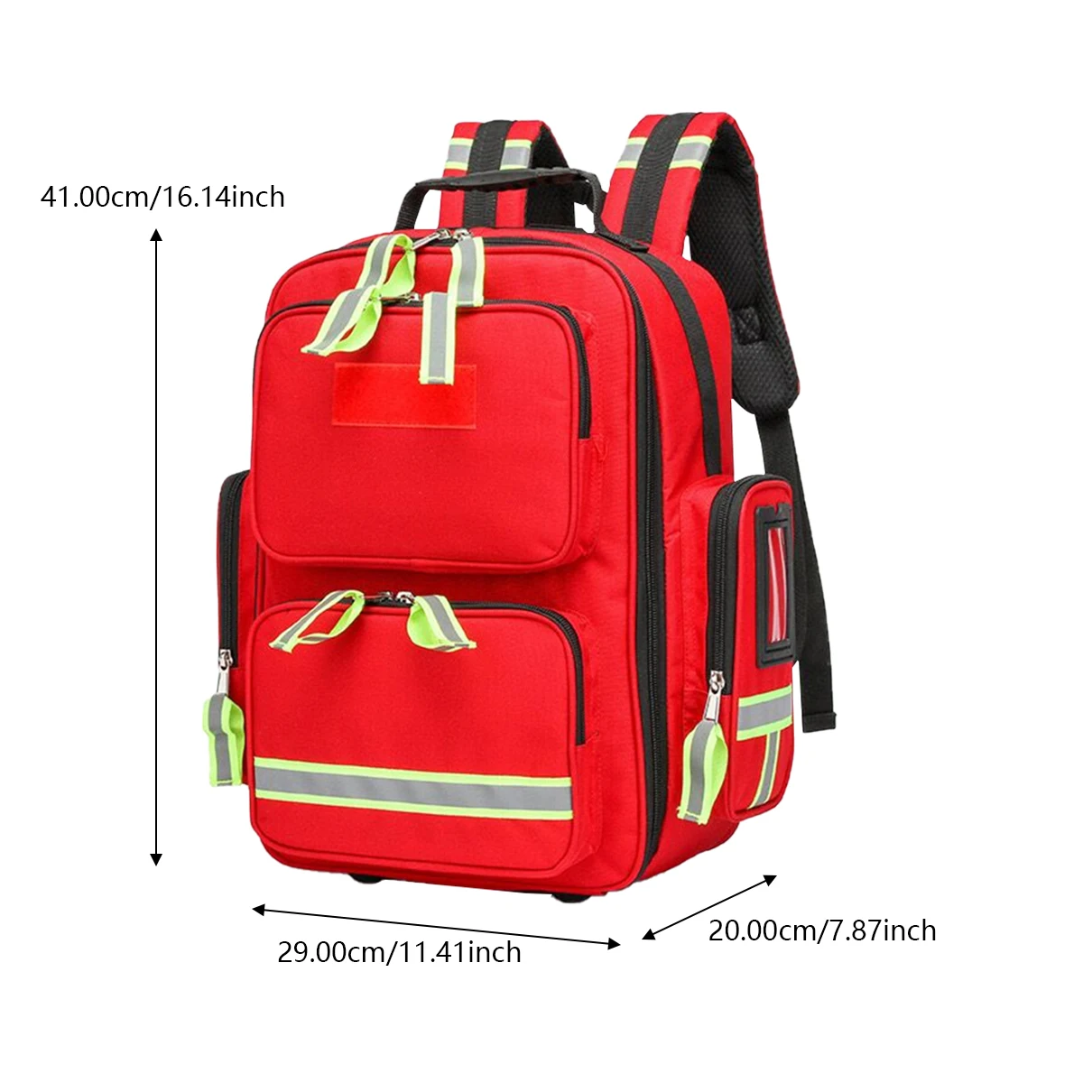 Red First Aid Backpack Emergency Medicine Bag Empty First Responder Survival Trauma Bag for Outdoor Sports Travel Hiking Camping