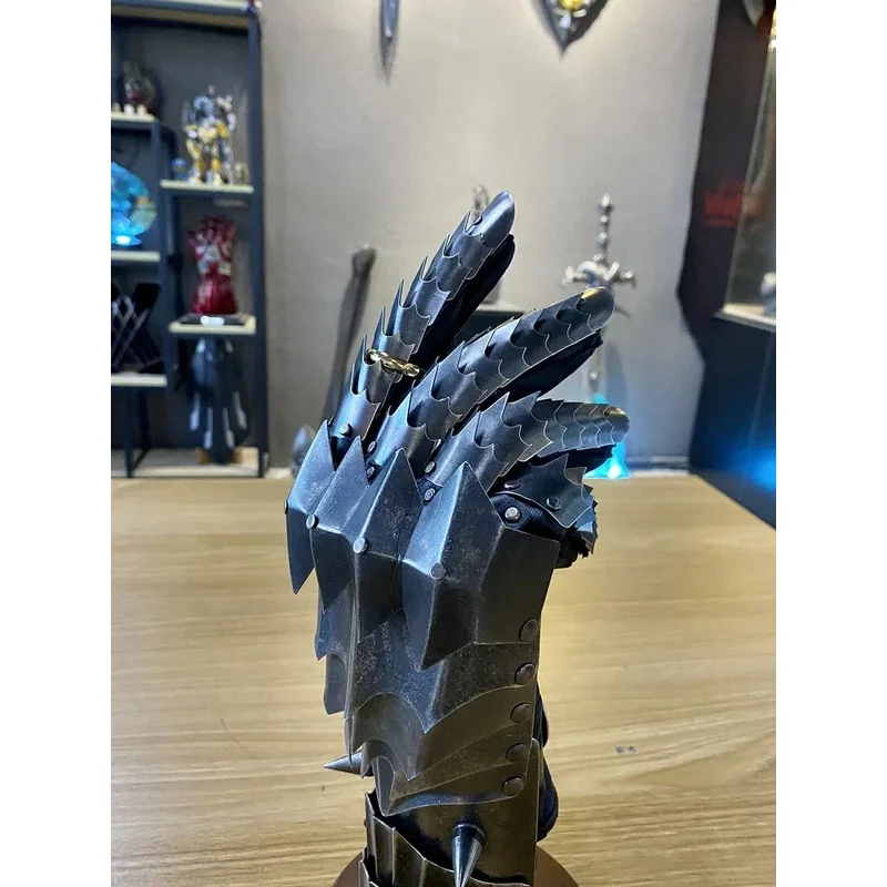 CyCosplay Lord Dark Knight Witch King Black Riders Ringwraiths gloves full metal Sauron gloves Anime Film exhibition Costume par