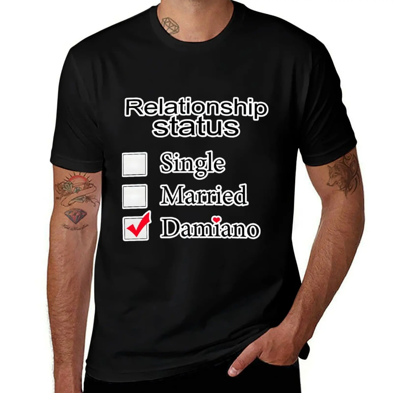 

Relationship Status Damiano David Maneskin T-Shirt man t shirts for men casual man t shirts cotton T-Shirt