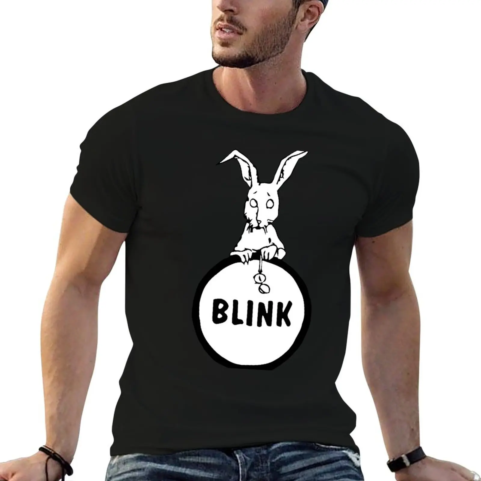 

blink early rabbit logo (before 182) T-Shirt essential t shirt plain boys animal print hippie clothes t shirts for men graphic