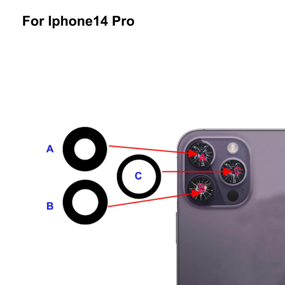 High quality For iphone14 Pro Back Rear Camera Glass Lens test good For iphone 14 Pro IP14pro Replacement Parts