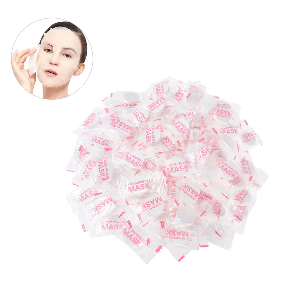 100Pcs DIY Compressed Facial Mask Disposable Paper Sheet Home Skin Care Moisturizing Facial Makeup Nourishment Pack