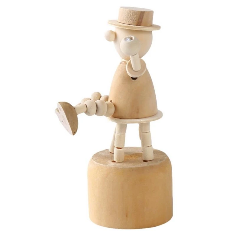 Dancing Puppet Ins style solid wood decorations home accessories, Nordic retro small gifts, room tabletop decoration decorations