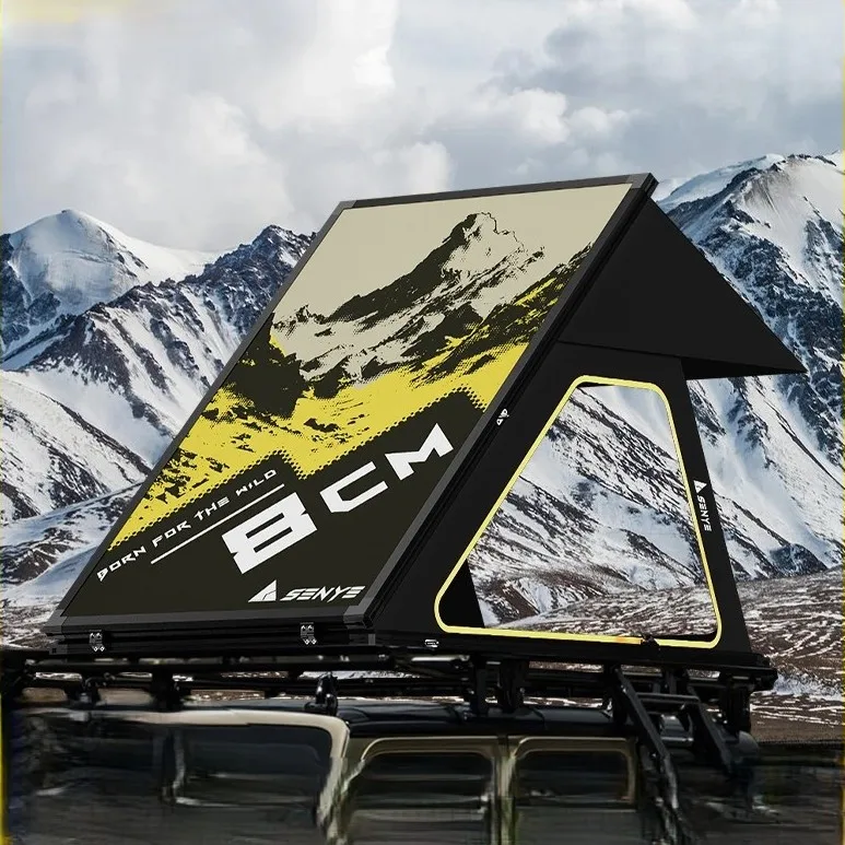 ！@8CM Roof Tent Ultra Thin Ultra Light Vehicle-Mounted Tent
