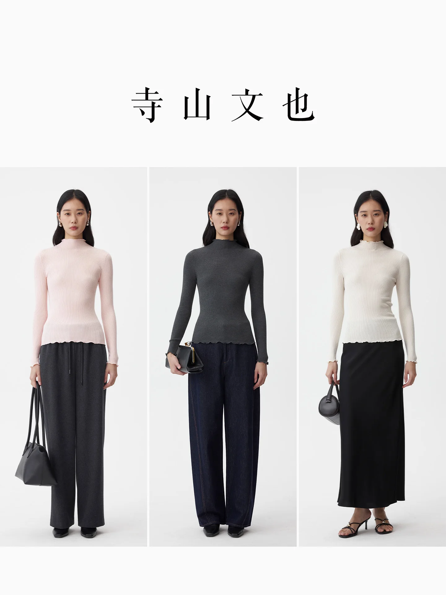 Comfortable Camere Knitwear with Wood ain  Collar for Women Casual Sle Spring Faion Soft Silk And Camere Blend