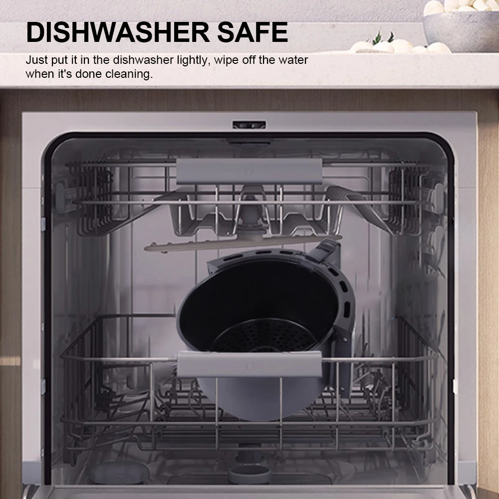 ELPIS 5 ลิตร Air Fryer LED Touchscreen Smart Airfryer เตาอบปลอดน้ำมันสแตนเลสหม้อทอดไฟฟ้าครัวทำอาหารเครื่องใช้