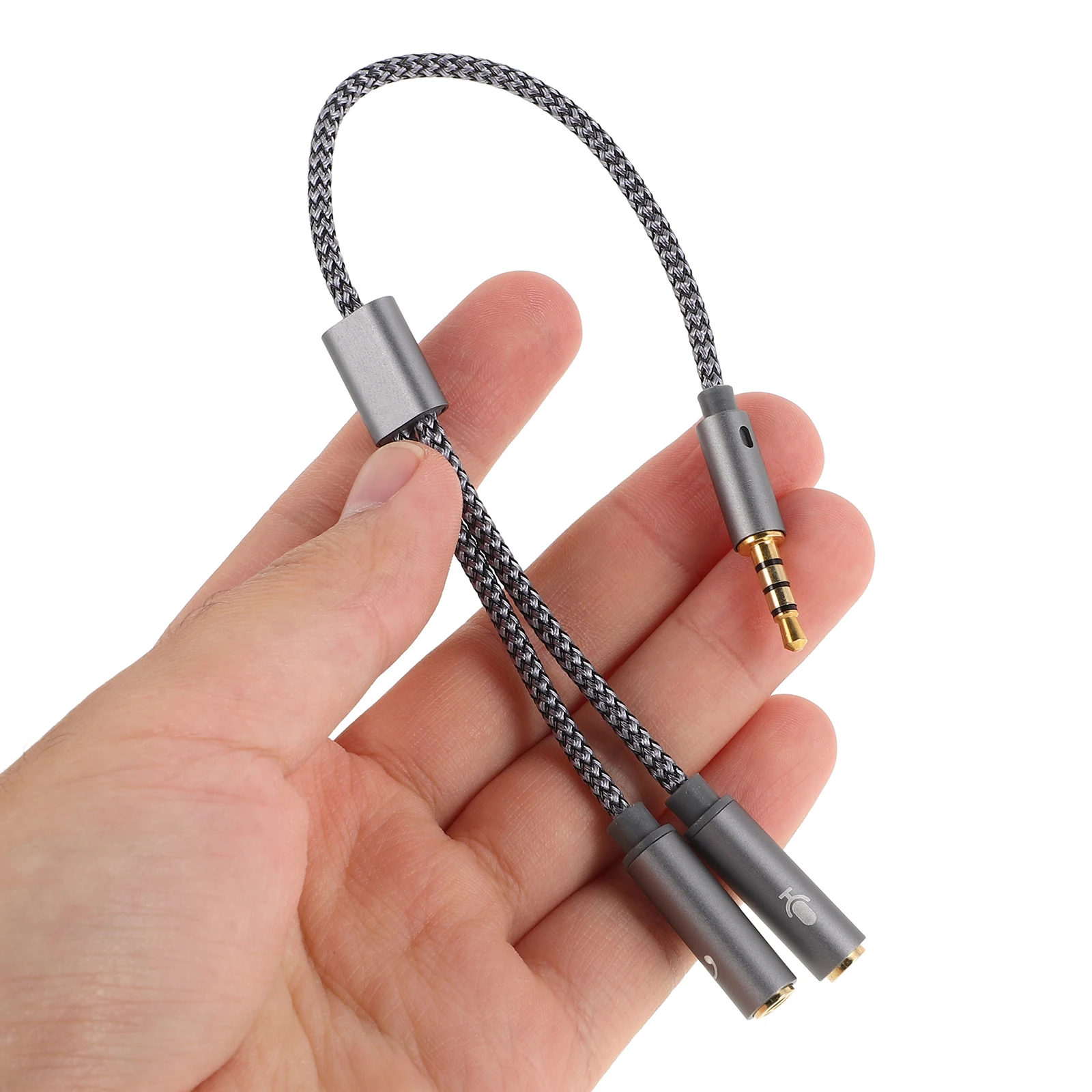 

Audio Cable Adapter Splitter for Headphones Converter Dual Jack Mic Auxiliary Cord Microphone