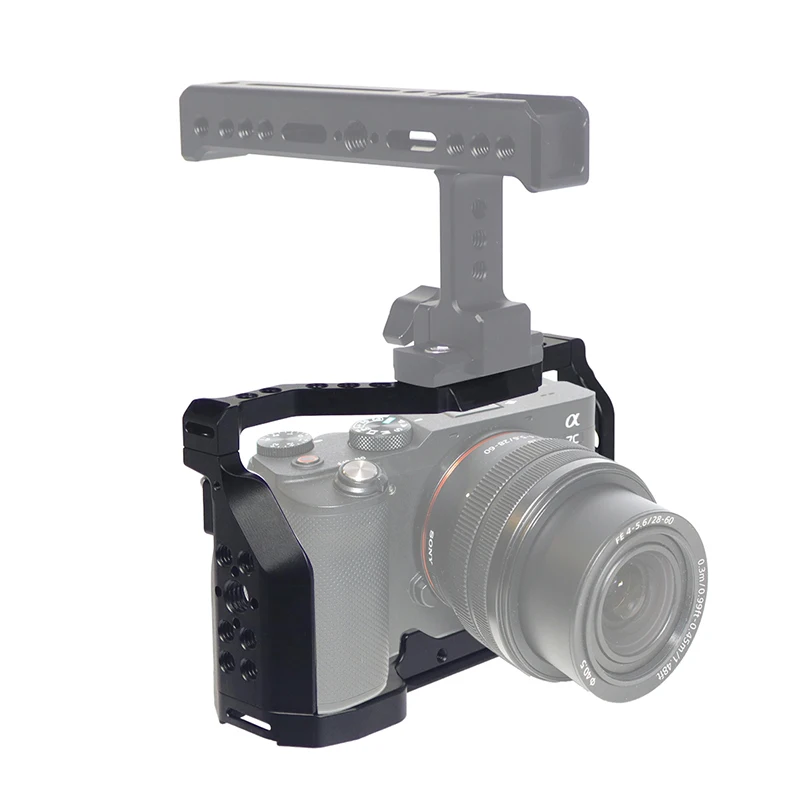 BGNing A7C2 A7CII A7CR Schnellwechselplatte L-Halterung Holzgriff Vollständige Abdeckung Kamerakäfig für Sony A7C SLR Handgriffhalter – Detail 25
