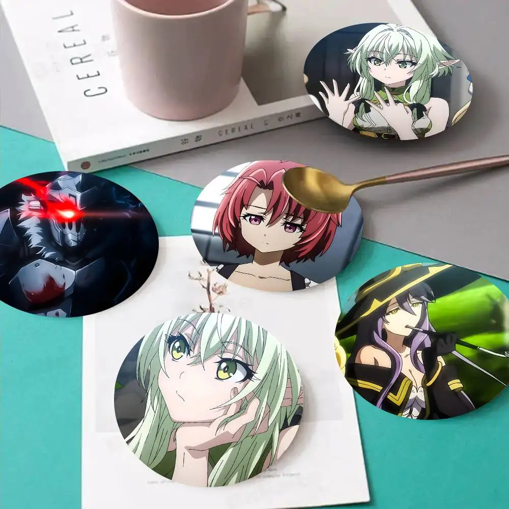 1pc Goblin Slayer Wooden Coaster Colour Printing Cup Mat Home Desk Decoration Gifts