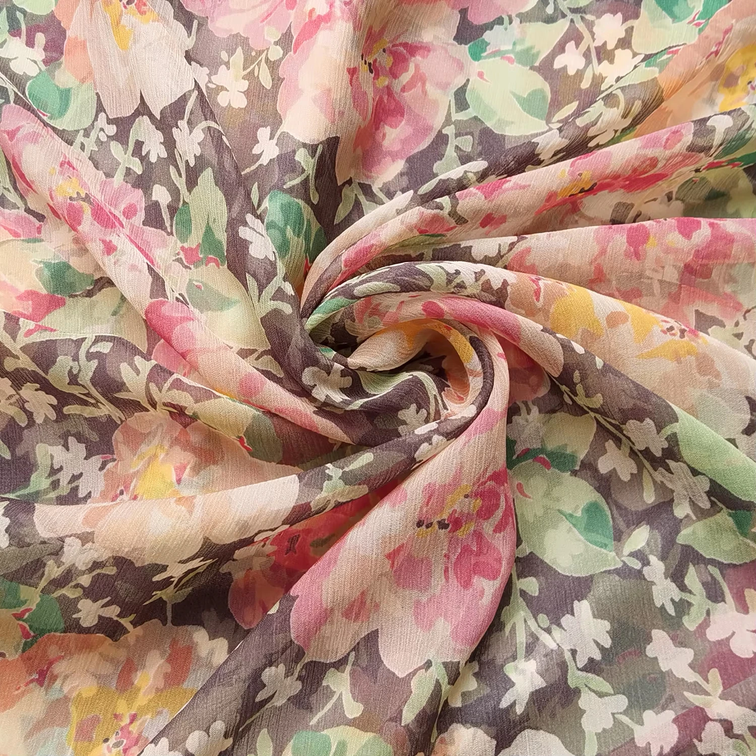 50cm*114cm Soft Crinkled Silk Gauze - 100% Silk Georgette for Lightweight Scarves & Delicate Draping