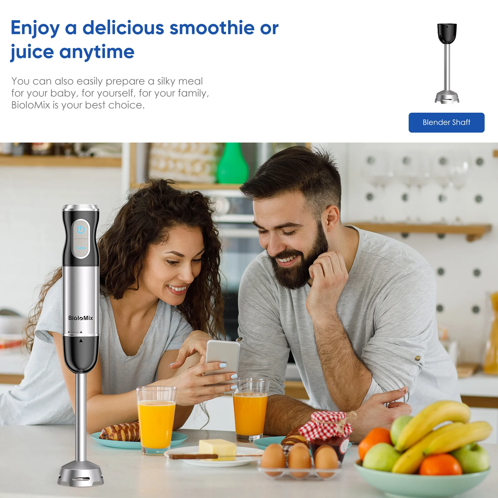 BioloMix Batidora de mano de i - Baby Food Hand Blender reseña y precio