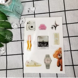 custom 3D phone case dome epoxy sticker personalized resin ipad label popular decorative crystal gel logo jelly cute DlY shapes