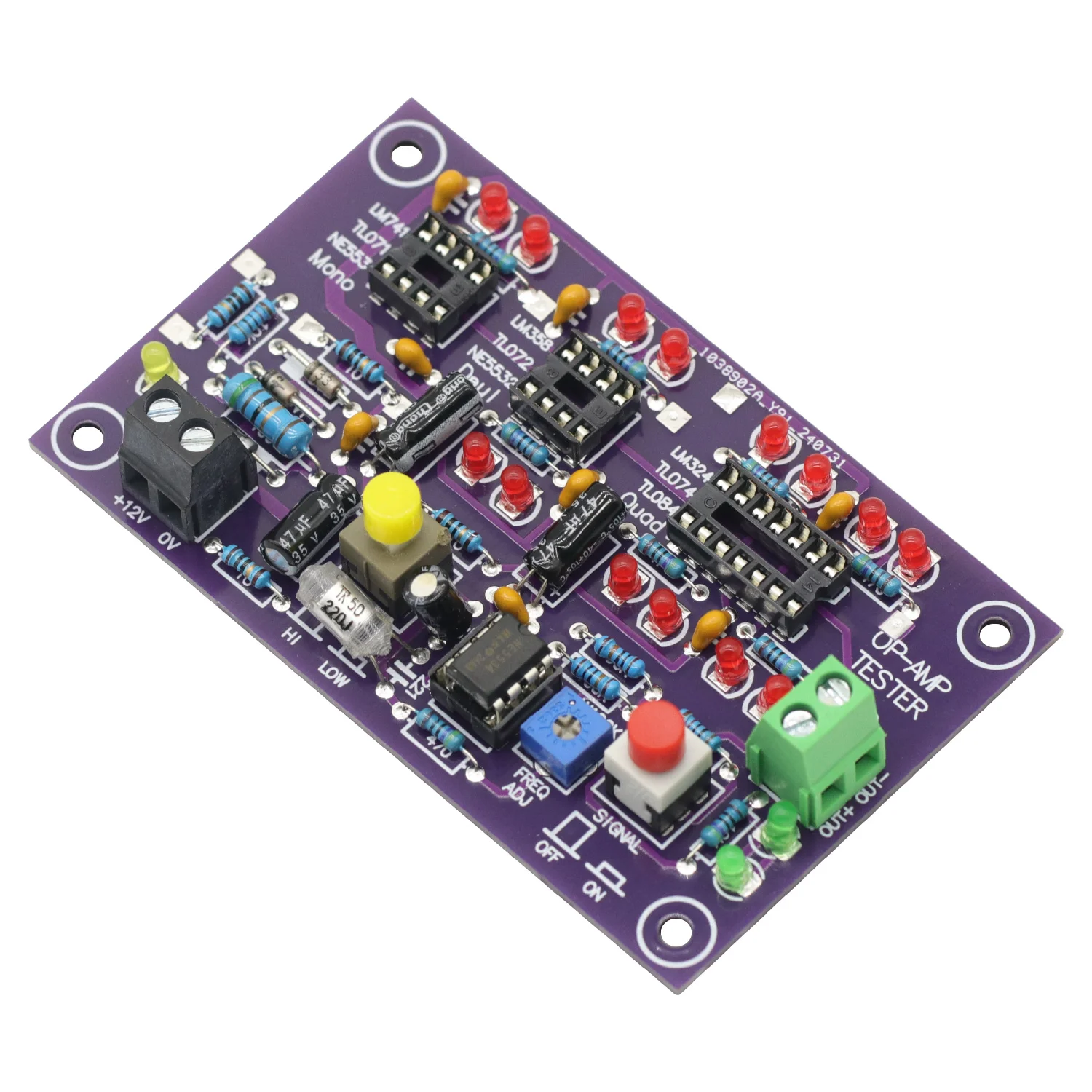 

Operational Amplifier OP AMP Tester For Single Mono Dual Quad OPAMP Chip High Speed Low Speed Differentiation Module Board