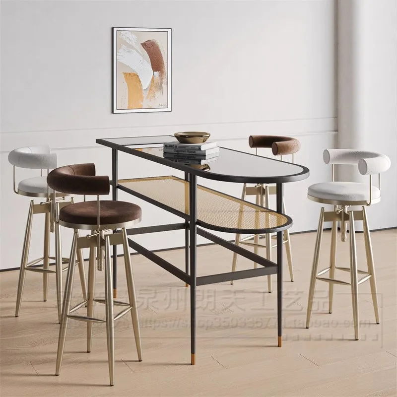 Aluminum Nordic Bar Chairs White Gray Comfortable Beach Designer Design Modern Bar Chairs Barber Fishing Cadeira Home Furniture