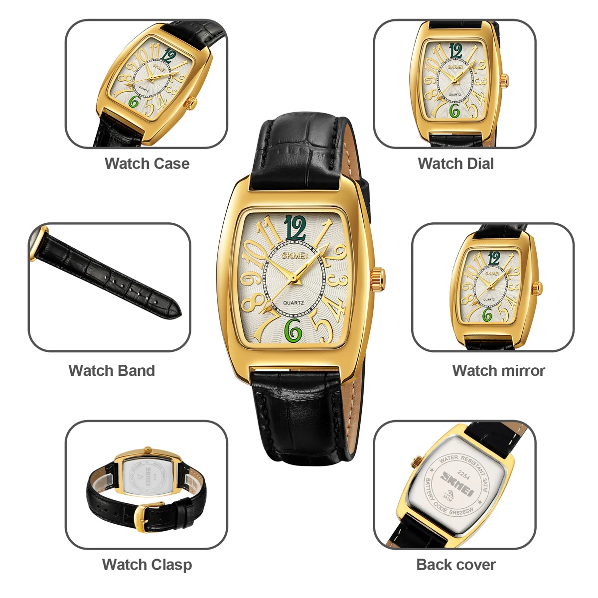 SKMEI حركة الترفيه ساعات كوارتز للرجال النساء ساعة يد بسيطة تصميم الأزياء مقاوم للماء ساعة سيدة أنيقة Reloj Hombre