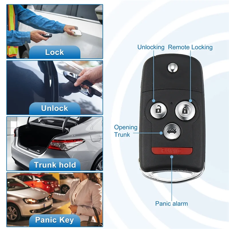 

4 Button Keyless Entry Remote Control Replacement Key Fob Smart Fob OUCG8D-439H-A For Acura TL 2007-2008 313.8Mhz 46Chip