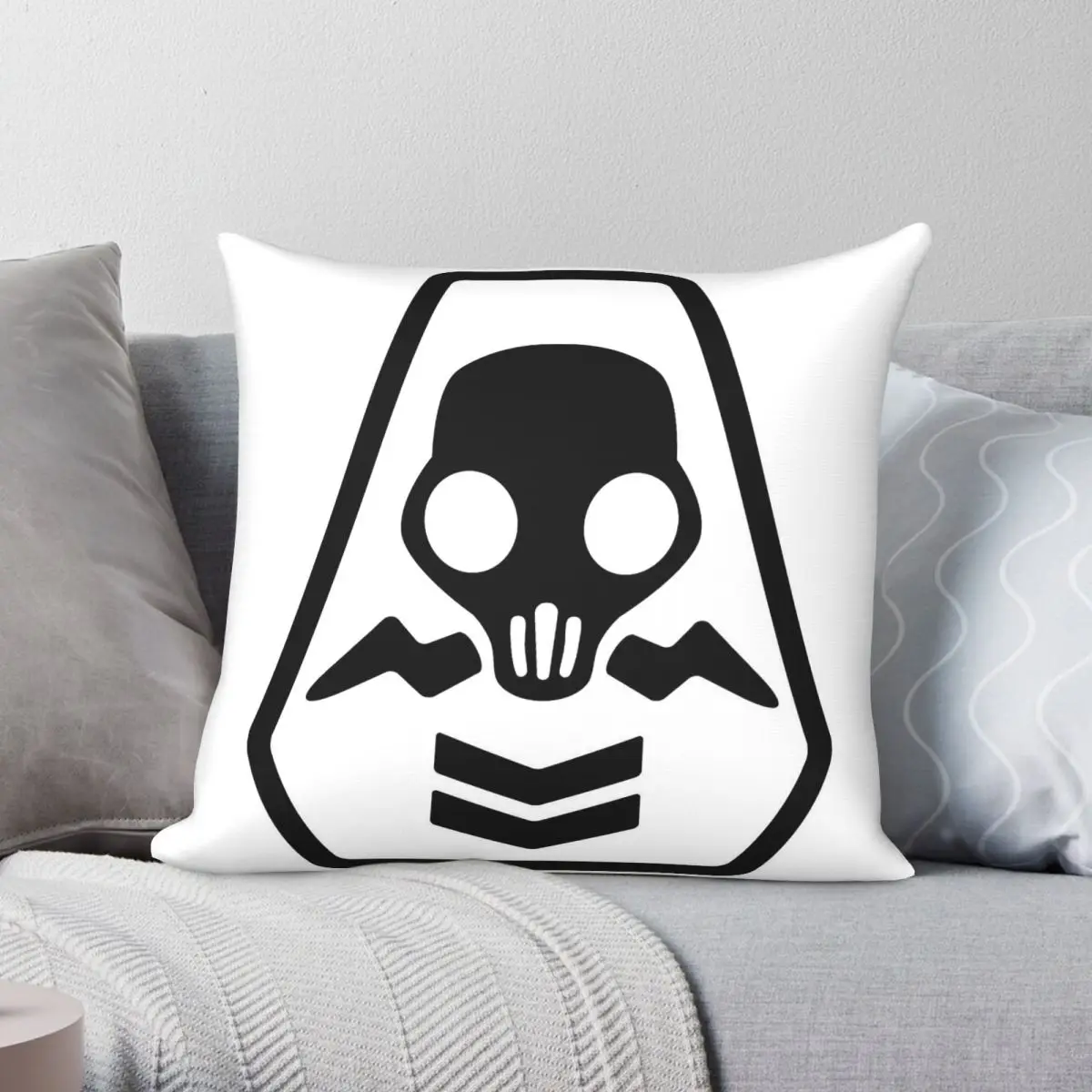 Shadow Logo Black Square Pillowcase Polyester Linen Velvet Printed Zip Decor Pillow Case Bed Cushion Case 18